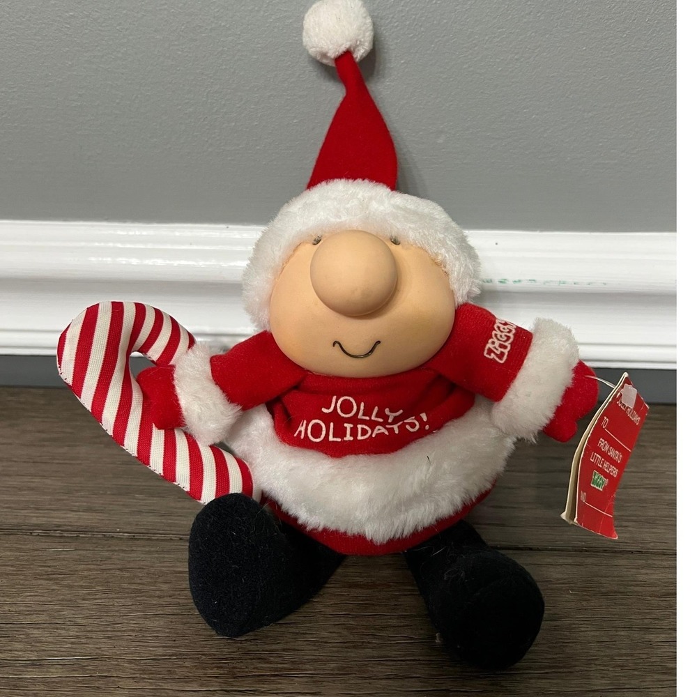Ziggy Jolly Holidays Plush Toy Candy Cane Christmas Decor Kids‎ Gift